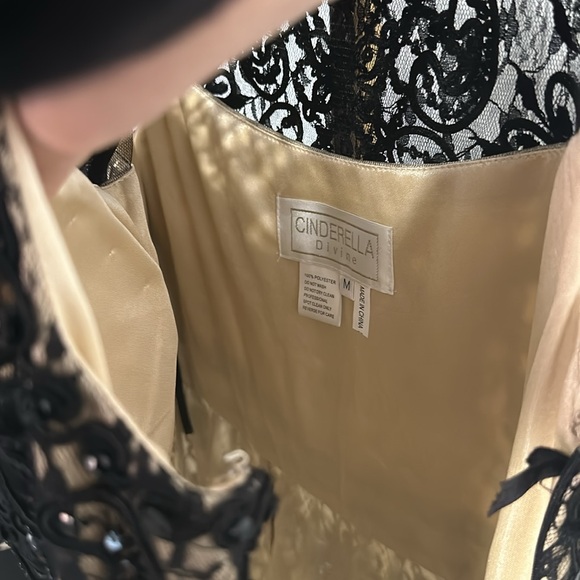 Cinderella Divine Black Beaded Party Dress Size Medium. - Picture 7 of 8